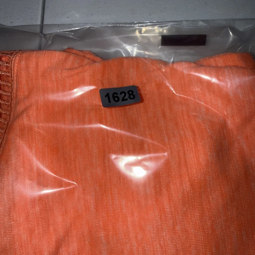 ALO Yoga Neon Orange Loose Fit Lightweight Tank Cropped Women's‎ Size M Running